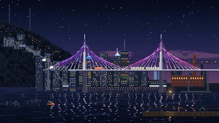 Portland in Pixels · Bridge of the People, 9:30 PM