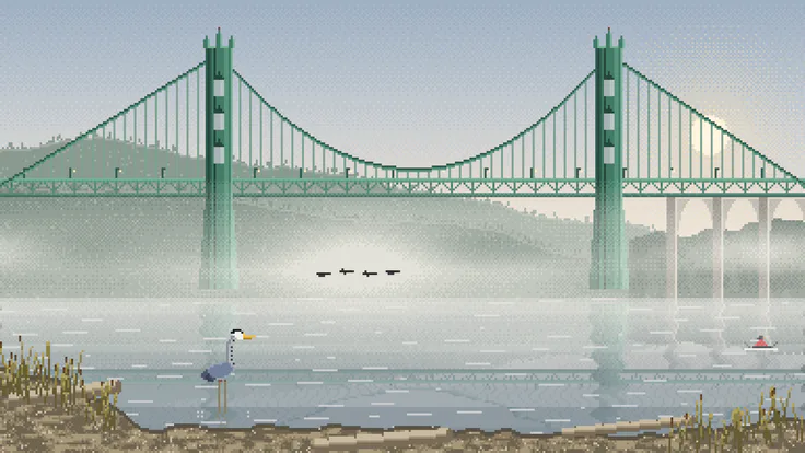Portland in Pixels · Cathedral Park, 6:52 AM