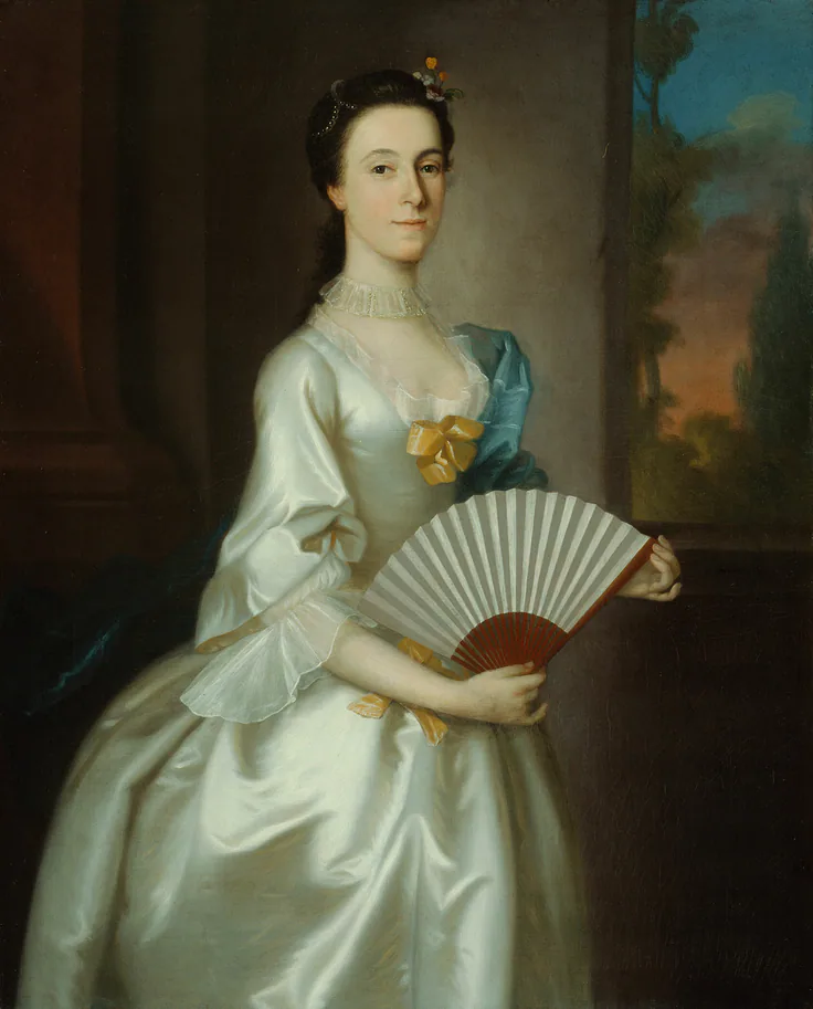 Abigail Chesebrough (Mrs. Alexander Grant): oil on canvas by Joseph Blackburn, 1754.