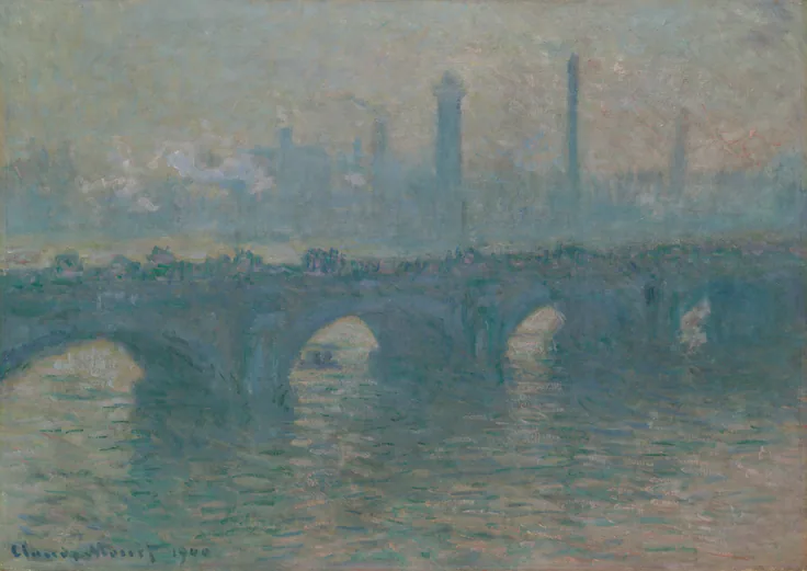 Waterloo Bridge, Gray Weather: oil on canvas by Claude Monet, 1900.