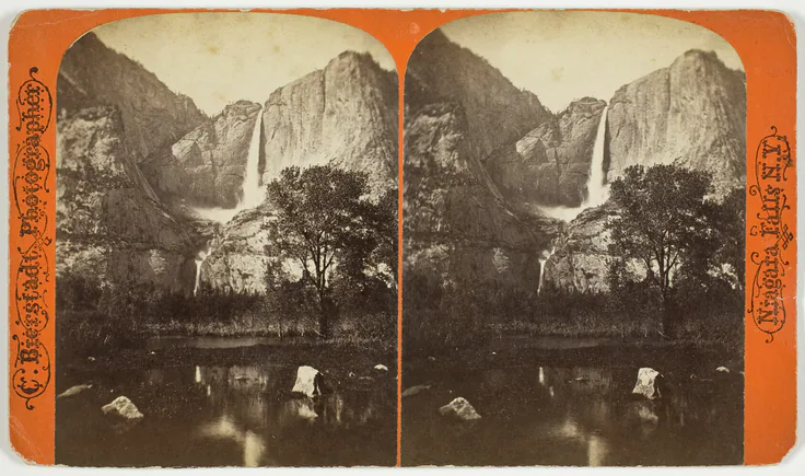 Untitled: albumen print, stereo by Charles Bierstadt, 1863/1903.