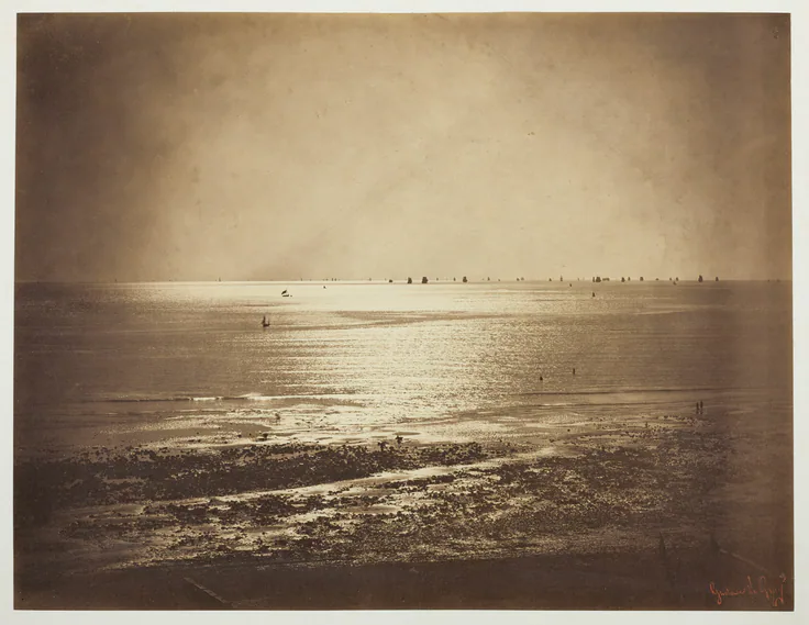 Seascape, Normandy: albumen print, from the album "Vistas del Mar" by Gustave Le Gray, 1856/57.
