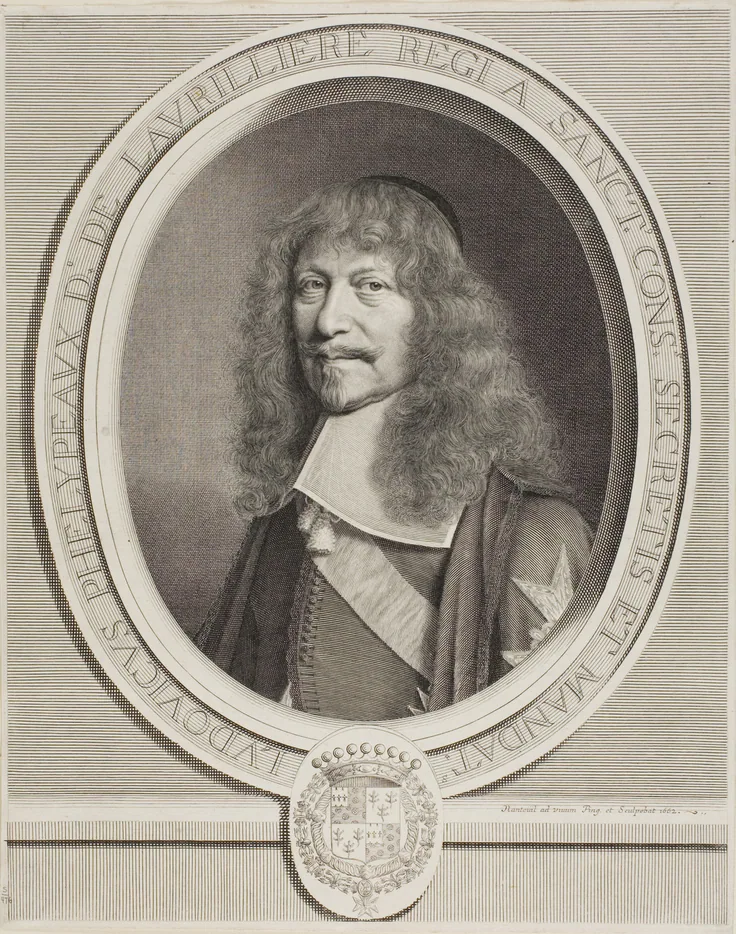 Louis Phélypeaux de la Vrillière: engraving in black on paper by Robert Nanteuil, 1662.