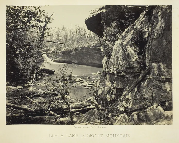 Lu-La Lake Lookout Mountain: albumen silver print by George N. Barnard, 1864/66.