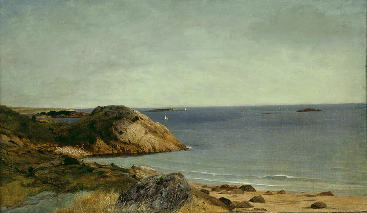 Rocky Coast: oil on canvas by John Frederick Kensett, c. 1860.