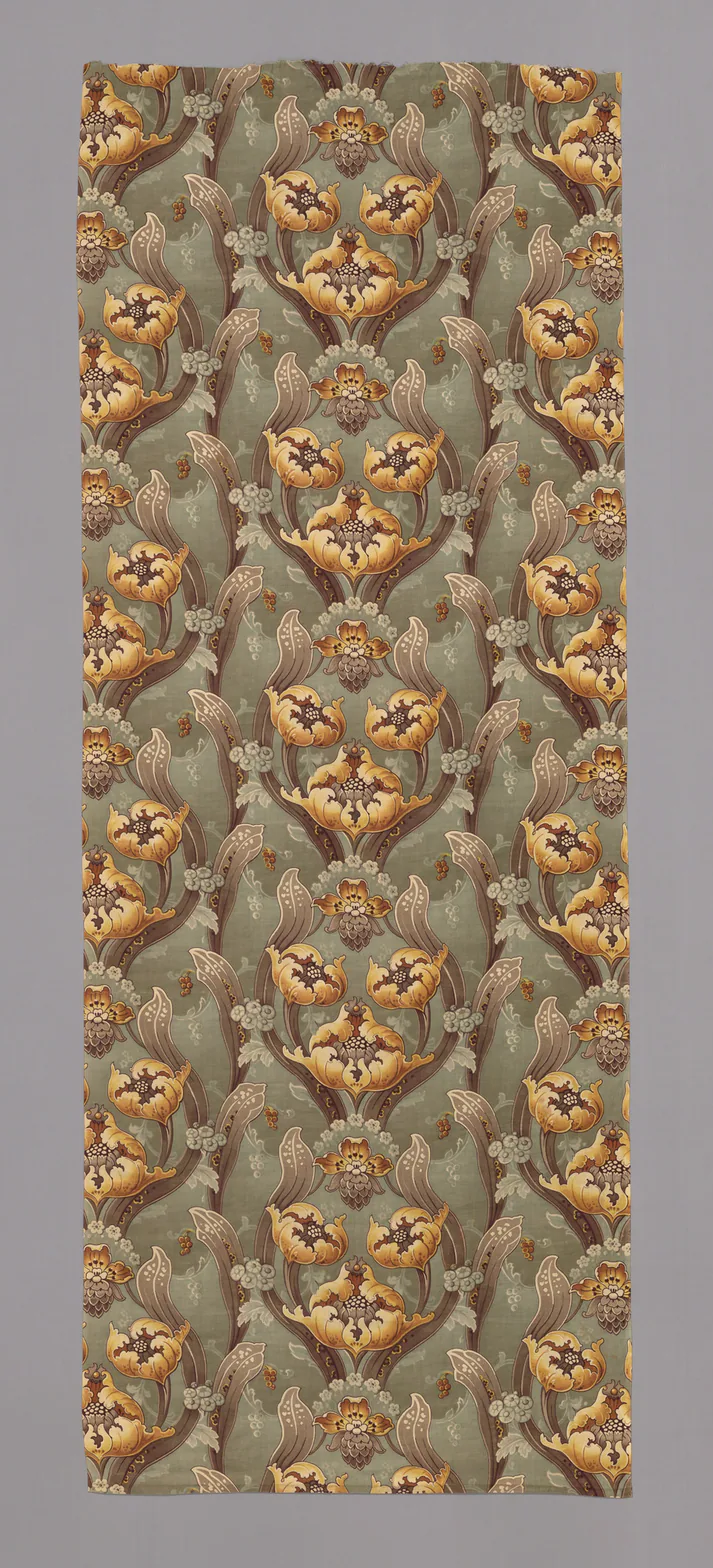 Panel: cotton, plain weave; double-faced roller printed by England, 1890s.