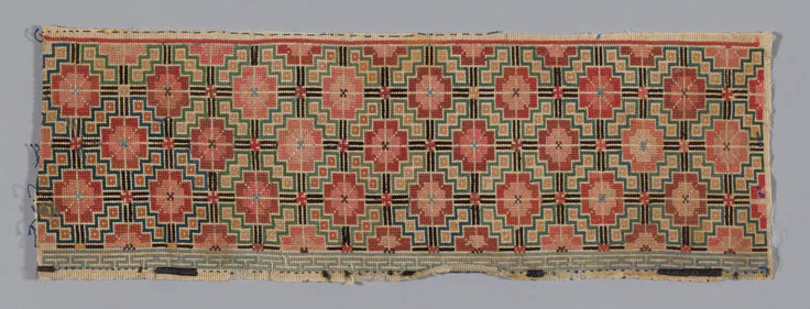 Panel (sleeveband): embroidered gauze by Han-Chinese, Qing dynasty (1644–1911), 1875/1900.