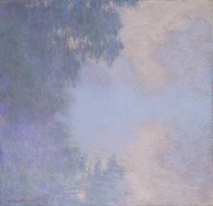 Branch of the Seine near Giverny (Mist): oil on canvas by Claude Monet, 1897.