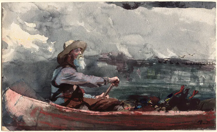 Adirondacks Guide: watercolor by Winslow Homer, 1892.