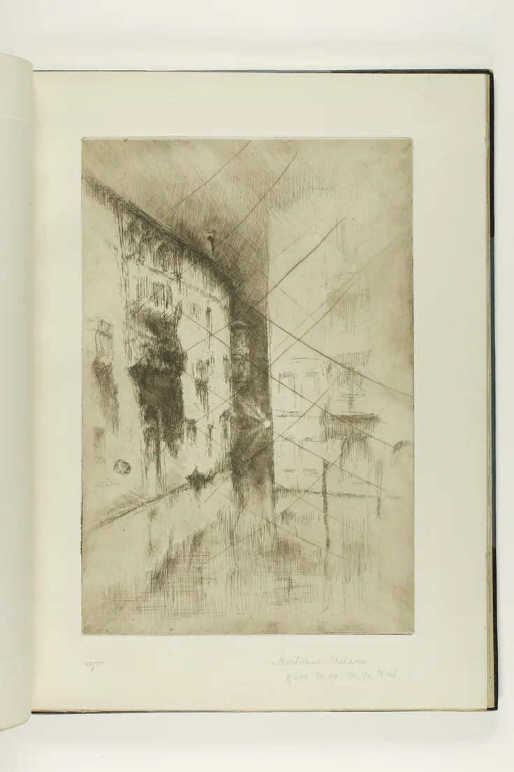 Nocturne: Palaces: etching by James McNeill Whistler, 1879/80.