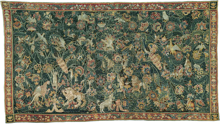 Large Leaf Verdure with Animals and Birds: weaving - tapestry by Southern Netherlands, possibly Bruges, 1525/50, 1525-1550.