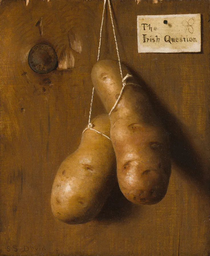 The Irish Question: oil on canvas by De Scott Evans, 1880s.