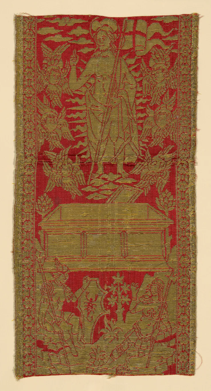 Fragment (From an Orphrey Band): textile by Italy, 15th century.