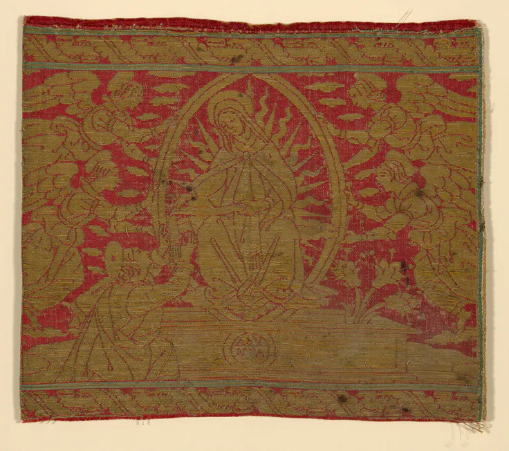 Fragment (From an Orphrey Band): textile by Italy, 15th century.