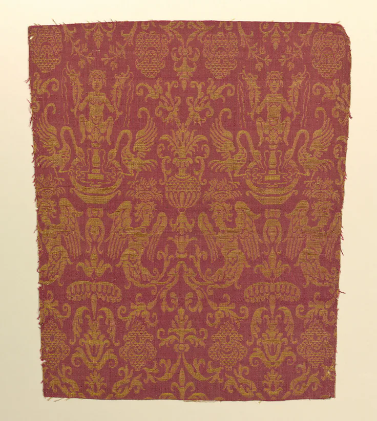 Fragment: textile by Italy, 17th century.