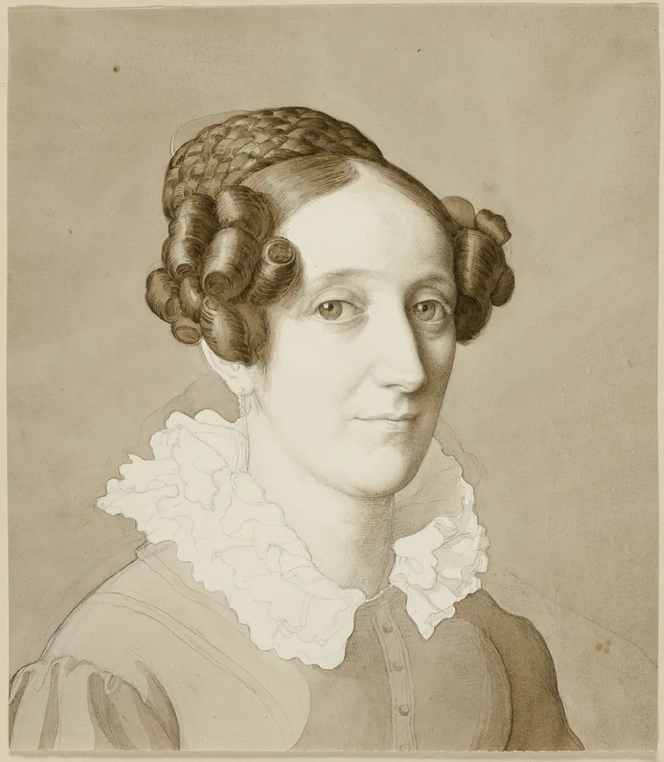 Portrait of a Woman: prints and drawing by Julius Schnorr von Carolsfeld, 1821.
