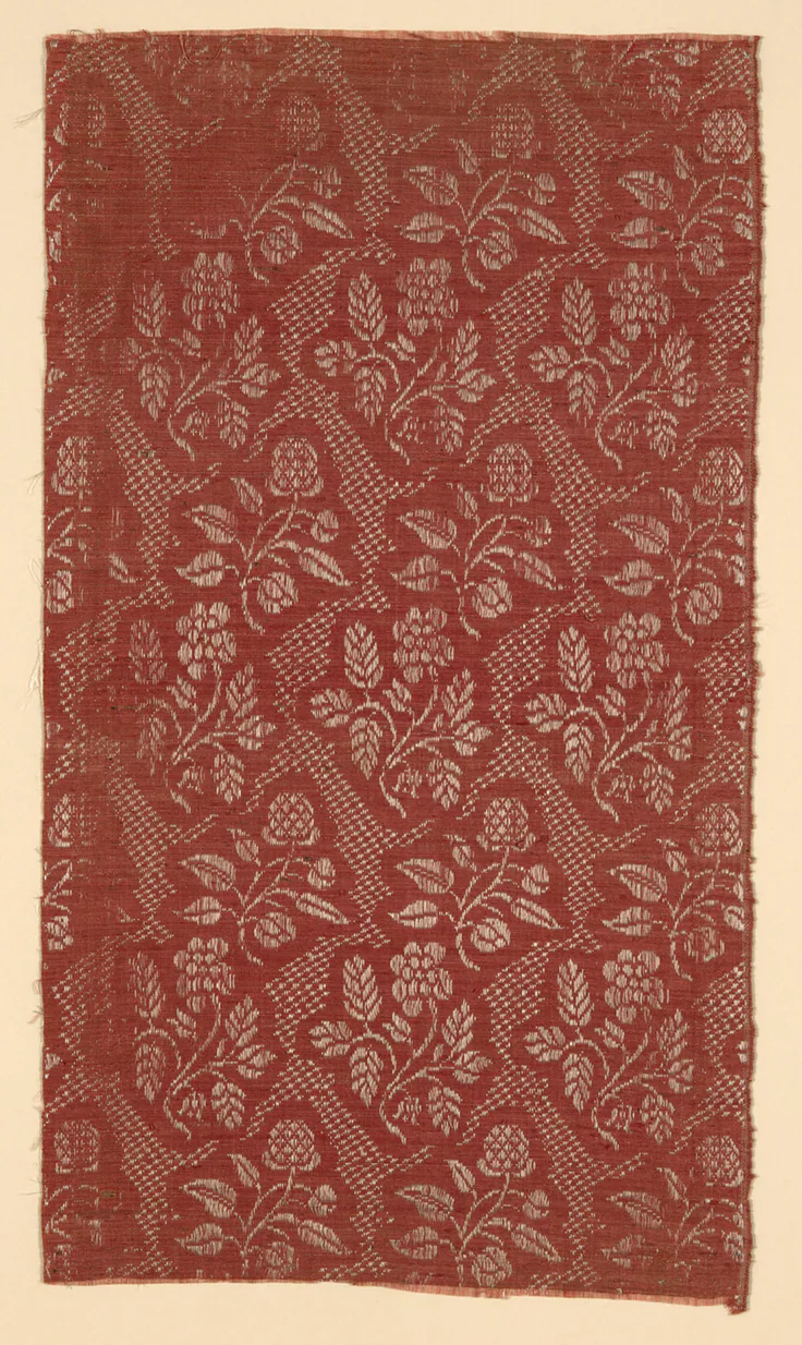 Fragment: silk, plain compound cloth by Europe, 19th century.