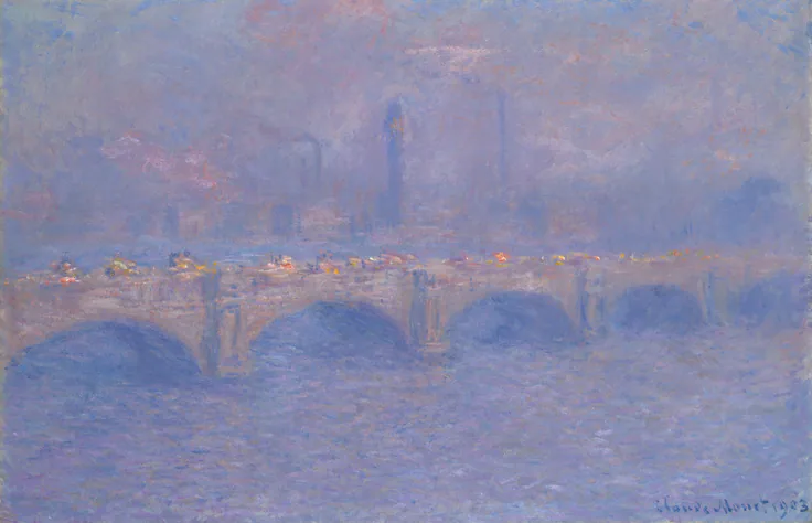 Waterloo Bridge, Sunlight Effect: oil on canvas by Claude Monet, 1903.