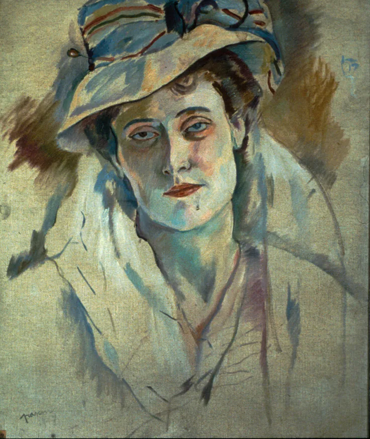 Hermine David: oil on canvas by Jules Pascin, 1907.