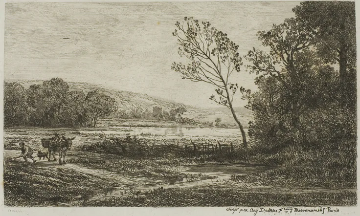 Autumn: etching on white wove paper by Charles François Daubigny, 1848.