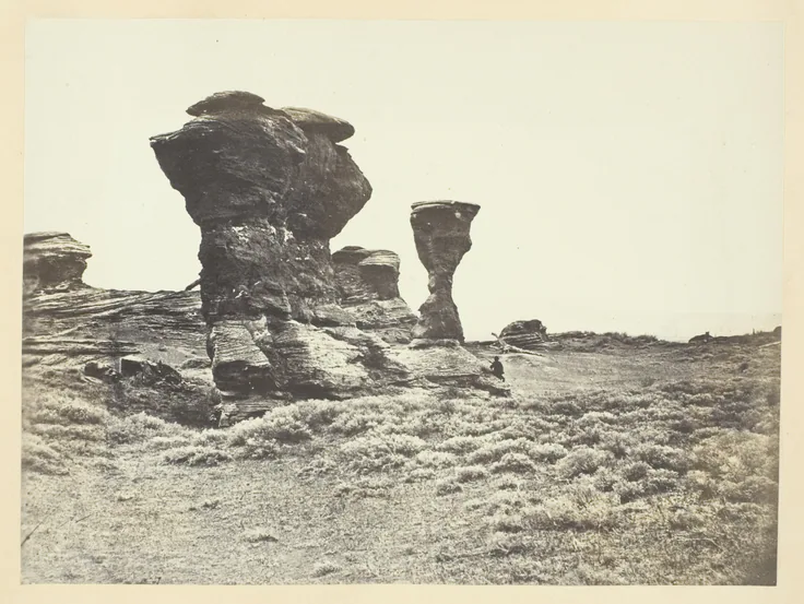 Dial Rock, Red Buttes, Laramie Plains: photograph by Andrew J. Russell, 1868/69.