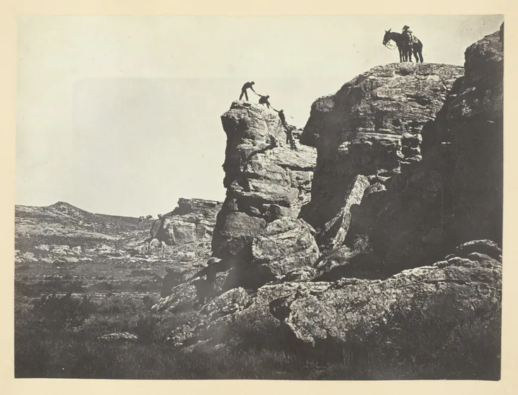 High Bluffs, Black Buttes: photograph by Andrew J. Russell, 1868/69.