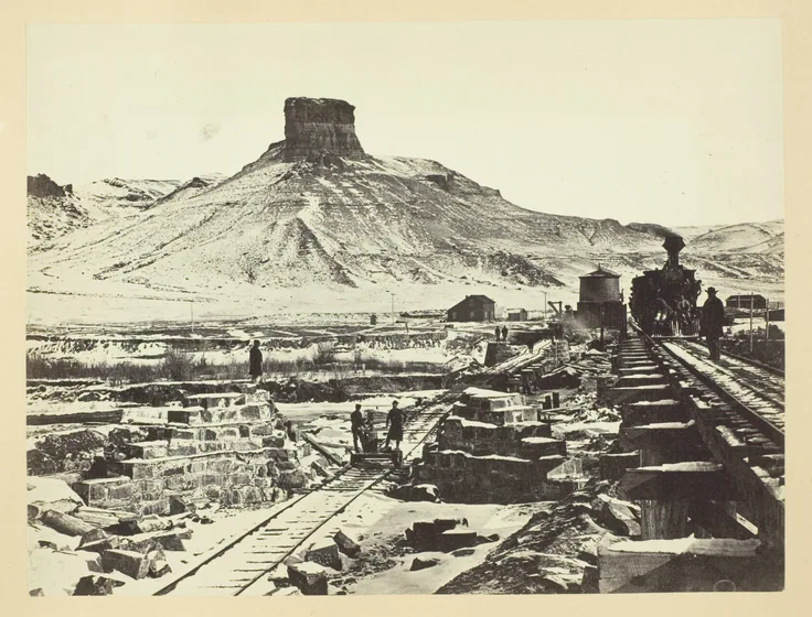 Citadel Rock, Green River Valley: photograph by Andrew J. Russell, 1868/69.
