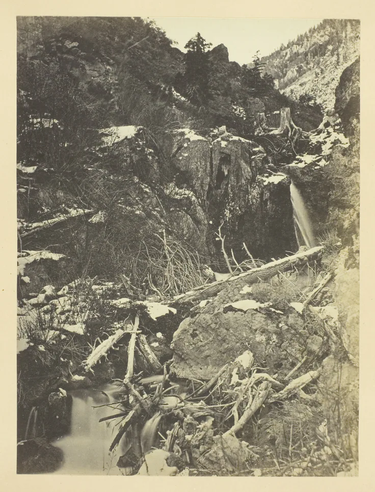 City Creek Canon, Wasatch Mountains, Salt Lake Valley: photograph by Andrew J. Russell, 1868/69.