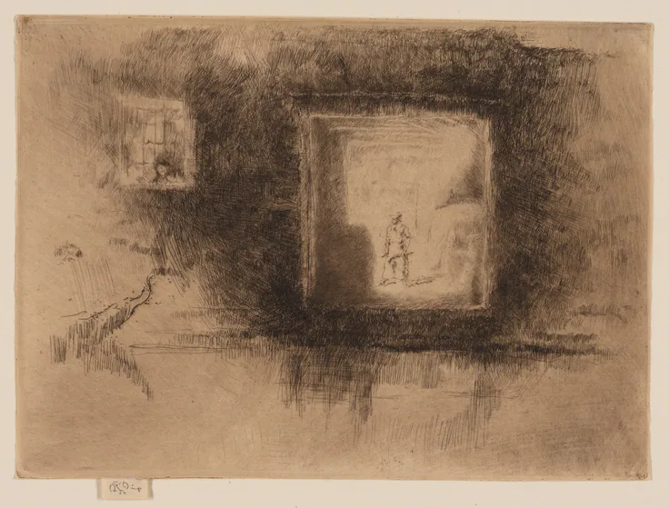 Nocturne: Furnace: etching by James McNeill Whistler, 1879/80.
