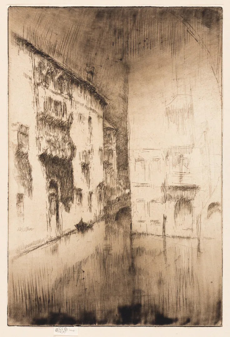 Nocturne: Palaces: etching by James McNeill Whistler, 1879/80.