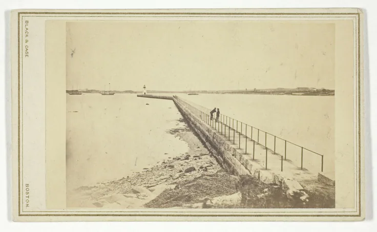 Goat Island, Lighthouse: albumen print by Black & Case, 1864/67.