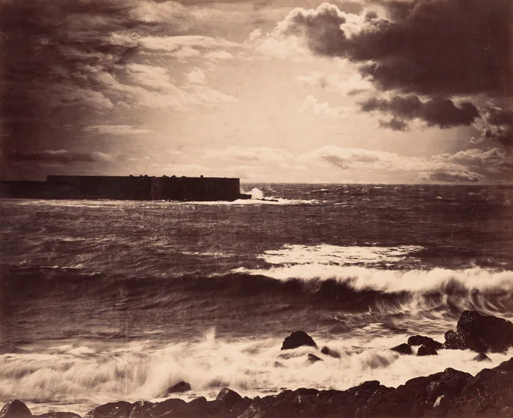 The Great Wave, Sète: albumen print, No. 17 from the Vistas del Mar album by Gustave Le Gray, 1857.