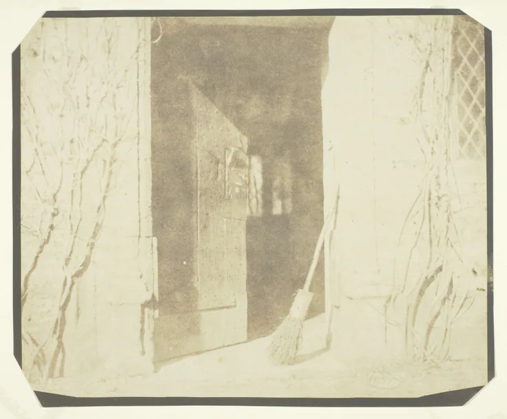 The Soliloquy of the Broom: salted paper print by William Henry Fox Talbot, 1843.