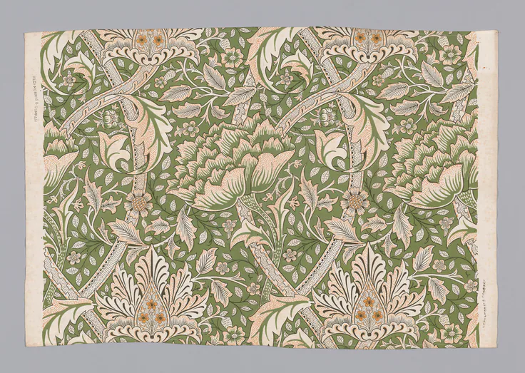 Windrush: cotton, plain weave; block printed by Designed by William Morris, Design 1883, made 1917–25.