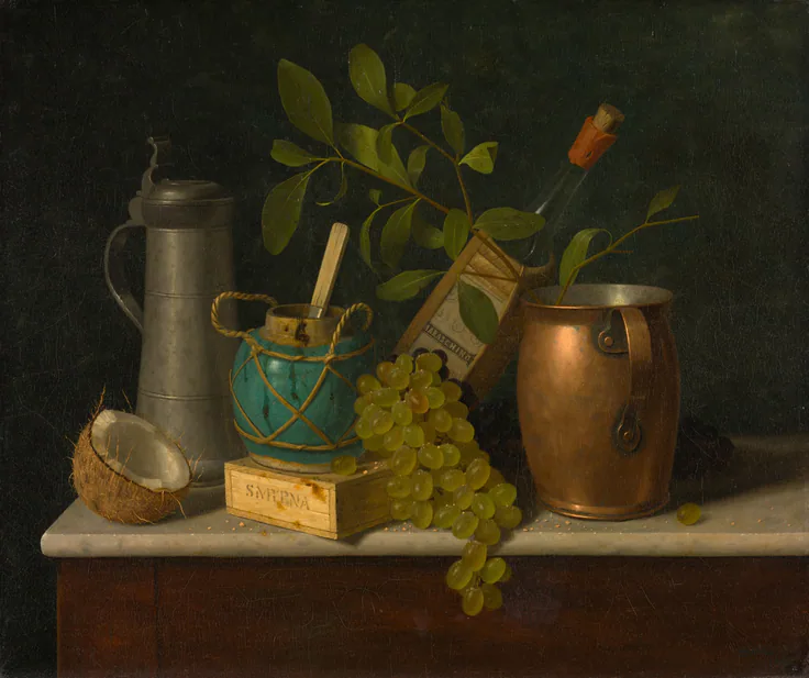 Just Dessert: oil on canvas by William Michael Harnett, 1891.