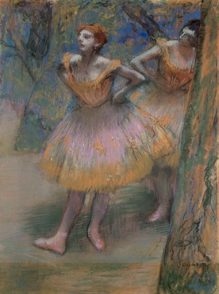 Two Dancers: pastel by Edgar Degas, c. 1893–98.