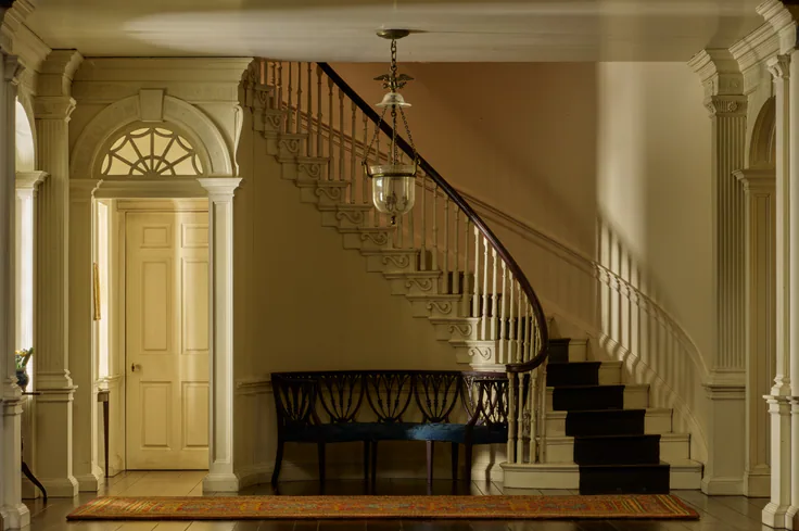A7: New Hampshire Entrance Hall, 1799: miniature room, mixed media by Designed by Narcissa Niblack Thorne, c. 1940.