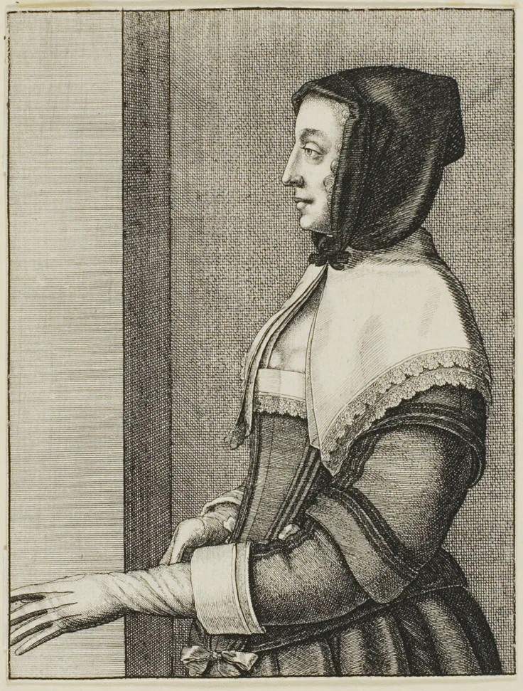 Autumn: etching on ivory laid paper by Wenceslaus Hollar, 1644.