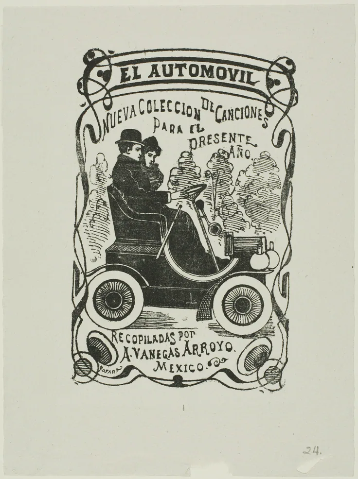 The Automobile: relief etching on zinc on paper by José Guadalupe Posada, n.d..