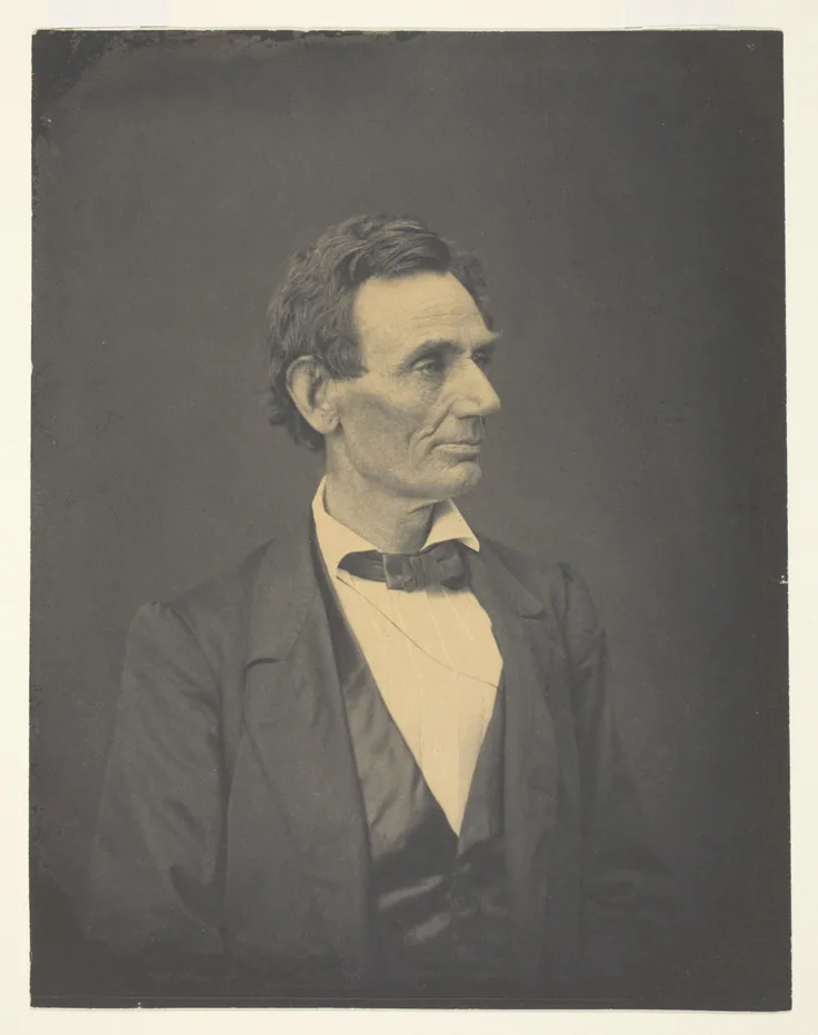 Abraham Lincoln, Springfield, Illinois: platinum print by Alexander Hesler, June 3, 1860, printed c. 1880.
