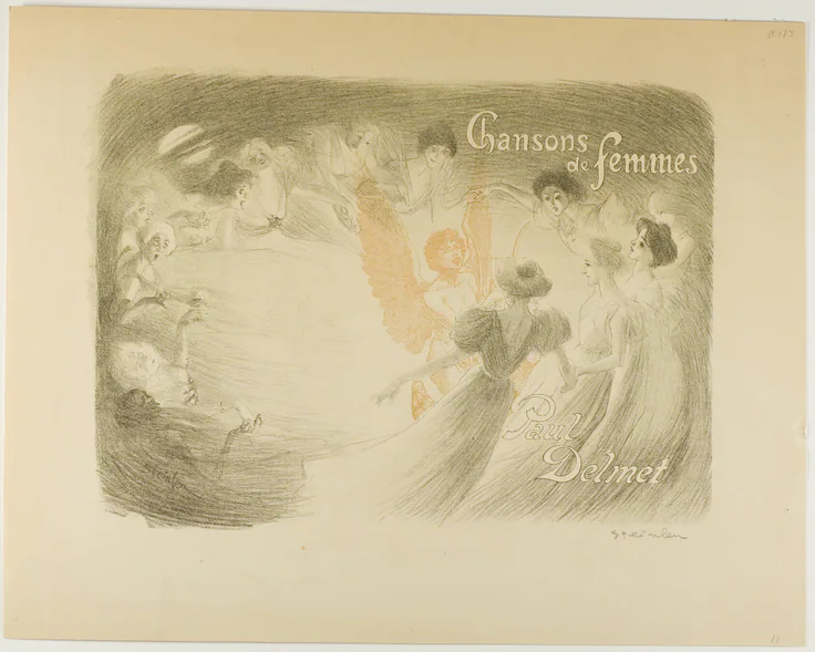 Chansons de femmes, cover for a book by Paul Delmet: lithograph by Théophile-Alexandre Steinlen, 1897.