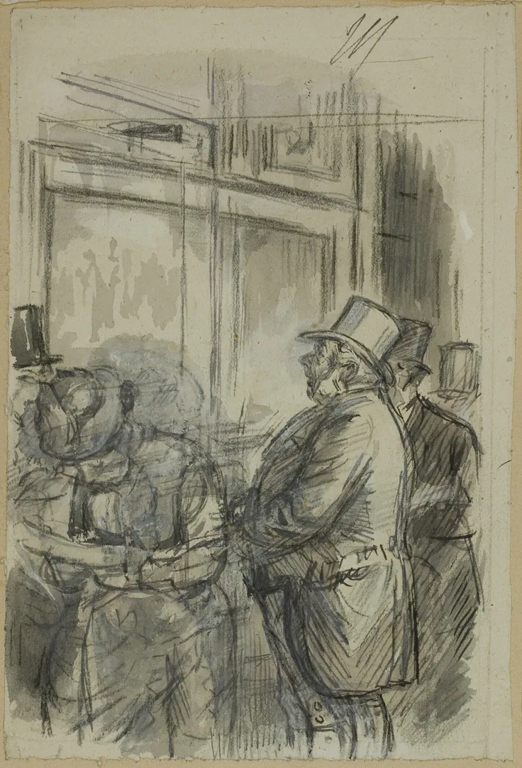 The Potato Harvest: pen and ink drawings by Charles Samuel Keene, 1877.