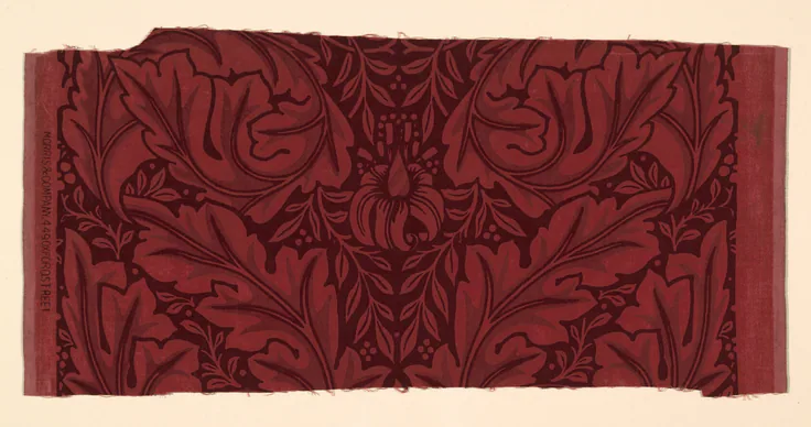 Acanthus: textile by Designed by William Morris, Design 1876, made 1877–1917.