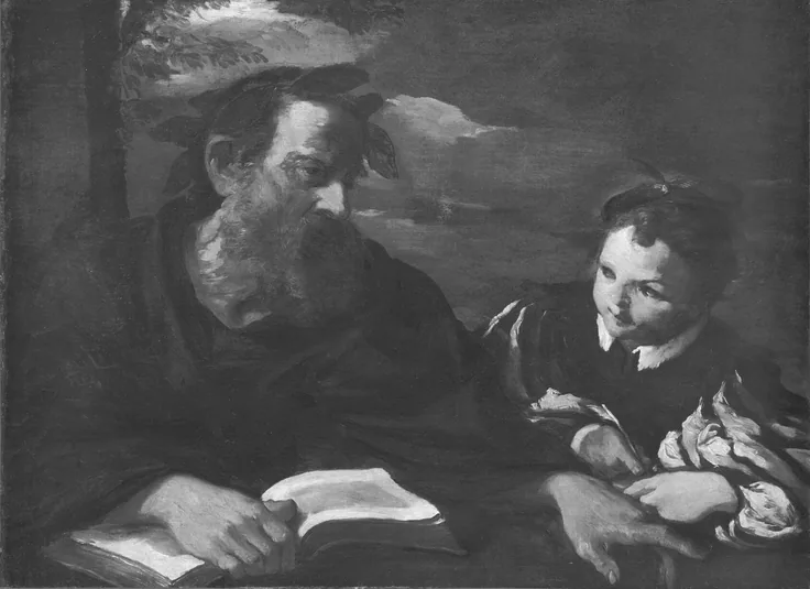 Homer Dictating: oil on canvas by Pier Francesco Mola, 1660–65.