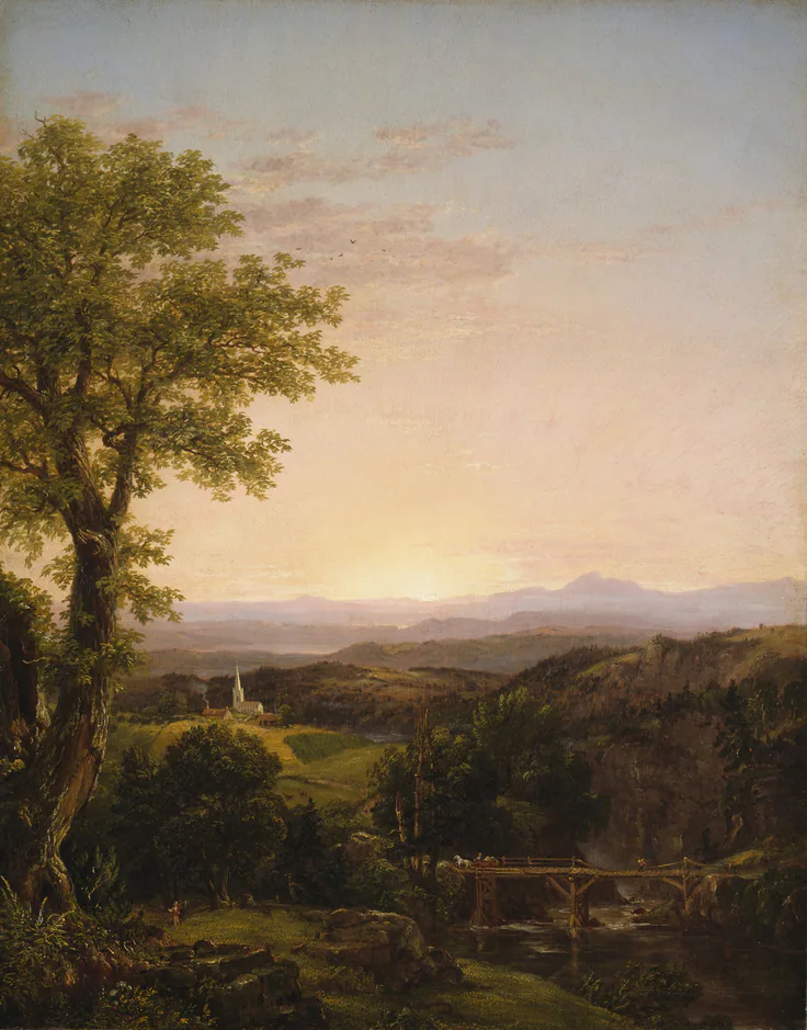 New England Scenery: oil on canvas by Thomas Cole, 1839.
