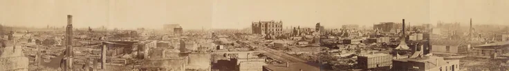 Untitled (Chicago after the Fire): albumen prints by Attributed to George N. Barnard, 1871.