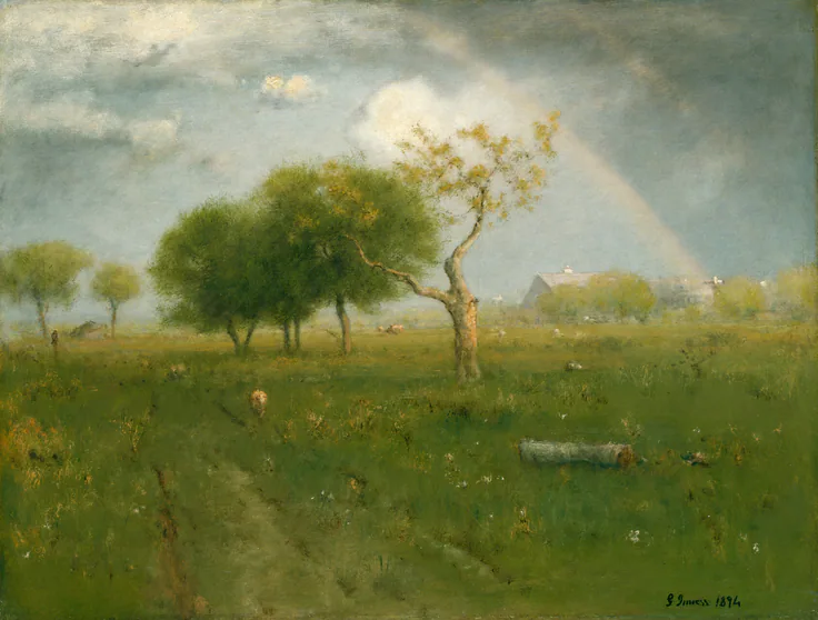 After a Summer Shower: oil on canvas by George Inness, 1894.