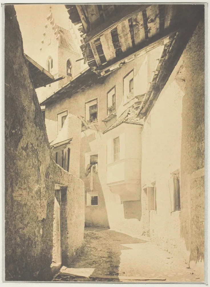 A Street in Sterzing, The Tyrol: platinum print by Alfred Stieglitz, 1890.