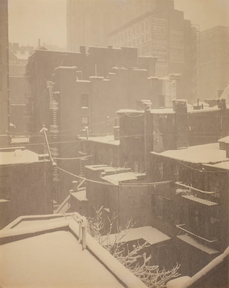 From the Back-Window "291": platinum print by Alfred Stieglitz, 1915.