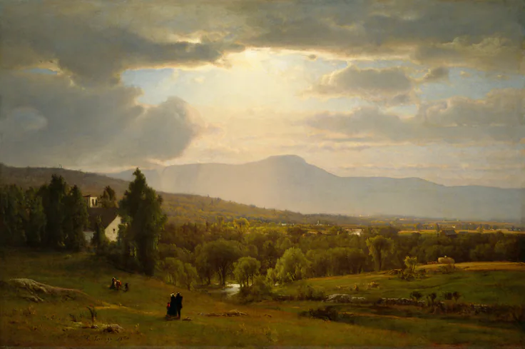 Catskill Mountains: oil on canvas by George Inness, 1870.